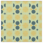 Boho Celestial Sun Moon Mint Pattern Fabric