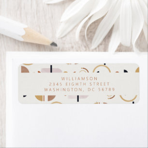 Boho Celestial Terracotta Shower Return Address Label