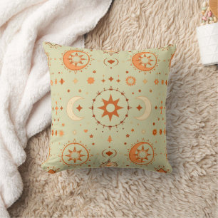 Boho Celestial Throw Pillow Spiritual Home Accen