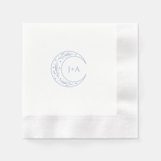 Boho Celestial Wedding Napkins (Front)