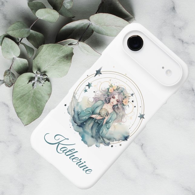 Boho Celestial Witchy Name iPhone Case (Creator Uploaded)