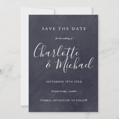 Boho Chalkboard Signature Save the Date Card