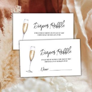 Boho Champagne Brunch Diaper Raffle Baby Shower Enclosure Card