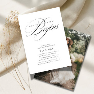 Boho Chapter Begins Budget Bridal Shower Photo Invitation