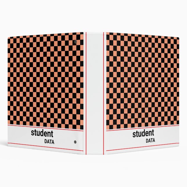 Boho Checkerboard Binder | Trendy Back to School  (Background)