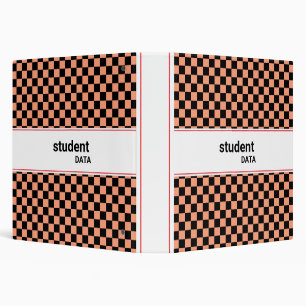 Boho Checkerboard Binder Trendy Back to School