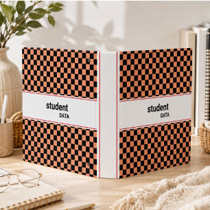 Boho Checkerboard Binder   Trendy Back to School 