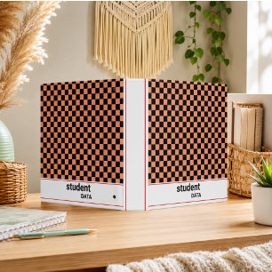 Boho Checkerboard Binder   Trendy Back to School 