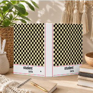 Boho Checkerboard Binder   Trendy Back to School 