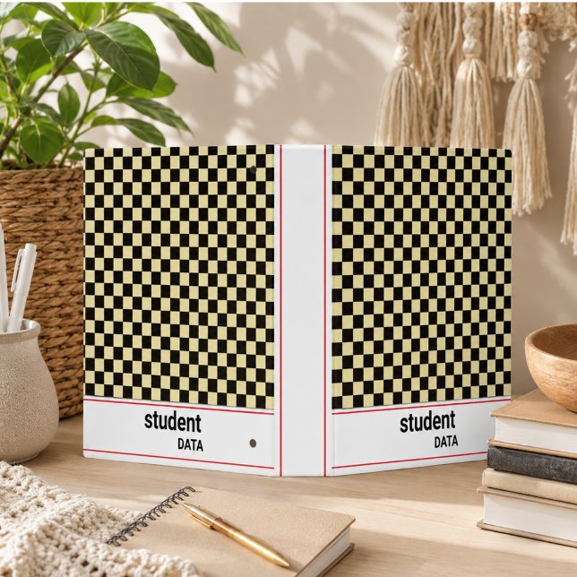 Boho Checkerboard Binder | Trendy Back to School  (Boho Checkerboard Binder | Trendy Back to School)