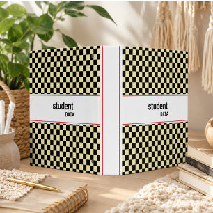 Boho Checkerboard Binder   Trendy Back to School 