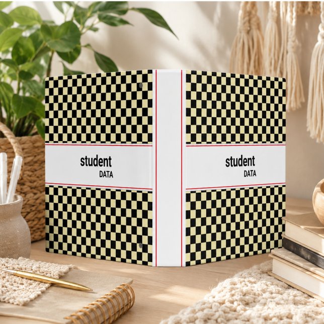 Boho Checkerboard Binder | Trendy Back to School  (Boho Checkerboard Binder | Trendy Back to School)
