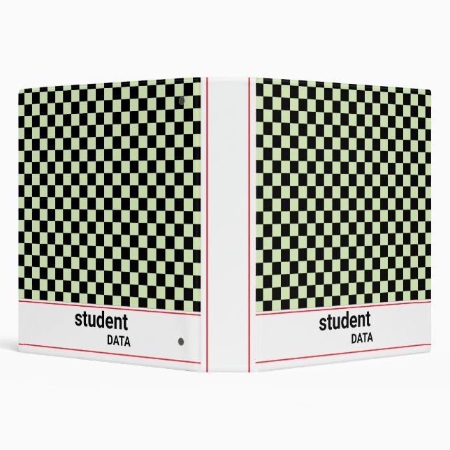 Boho Checkerboard Binder | Trendy Back to School  (Background)