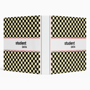 Boho Checkerboard Binder Trendy Back to School