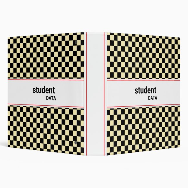 Boho Checkerboard Binder | Trendy Back to School  (Background)