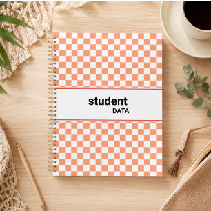 Boho Checkerboard Binder Trendy Back to School Planner
