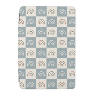 Boho Checkered Rainbow Minimalist Pattern iPad Mini Cover