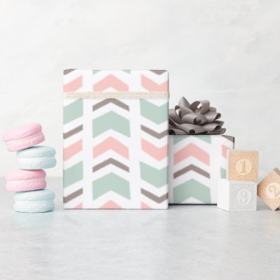 Boho chevron pattern wrapping paper