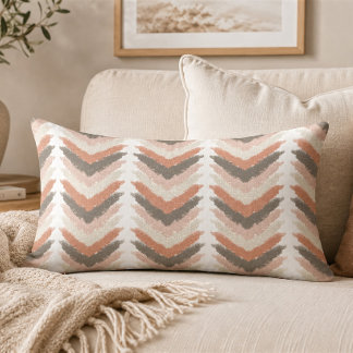 Boho Chevron Tote Bag Lumbar Pillow