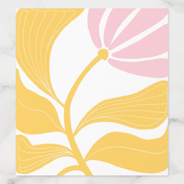 Boho Chic Abstract Colorful Floral Wedding Envelope Liner (Design)