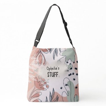 Boho Chic Abstract Pattern Name Crossbody Bag Boho Chic Abstract Pattern Name Crossbody Bag