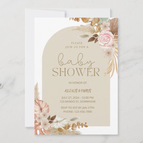 Boho Chic Baby Shower Invitation