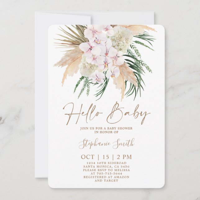 Boho Chic Baby Shower Invitation (Front)