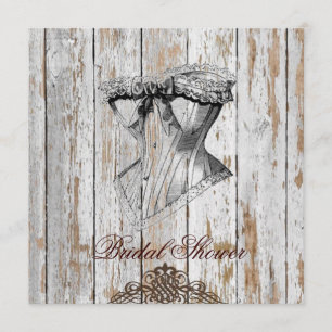 boho chic barn wood rustic country wedding invitation