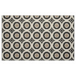 Boho Chic Black &amp; Beige Geometric Pattern Fabric