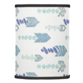 boho chic blue arrows native pattern lamp shade (Right)