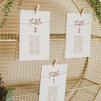 Boho Chic Bohemian Cream Hanging Seating Chart Invitation