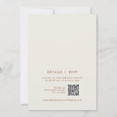 Boho Chic Bohemian Cream QR Code French Wedding Invitation | Zazzle