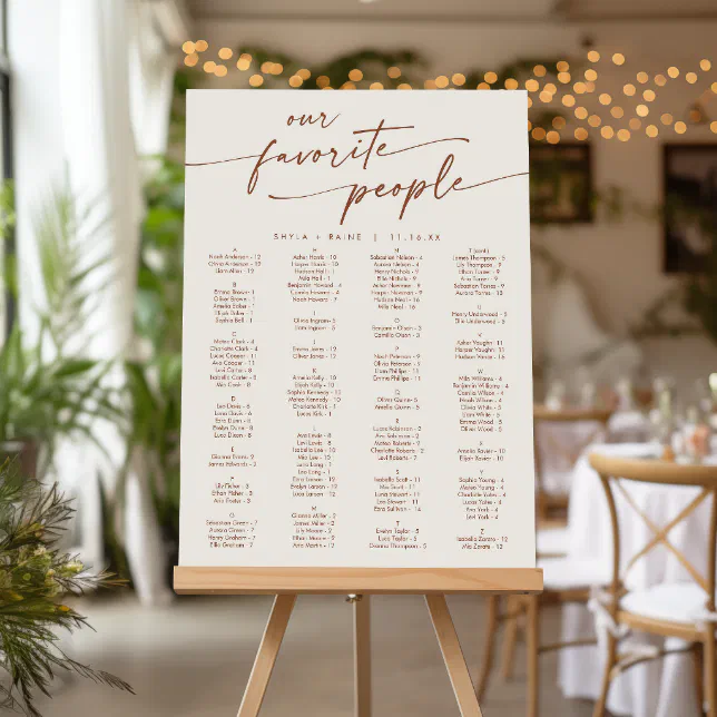 Boho Chic Bohemian Cream Wedding Seating Chart Foam Board | Zazzle