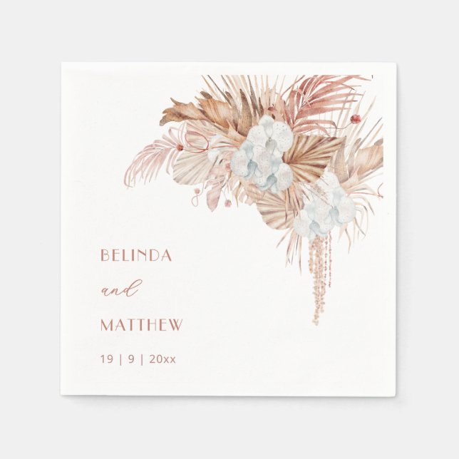 Boho Chic Botanical | Wedding Napkins (Front)
