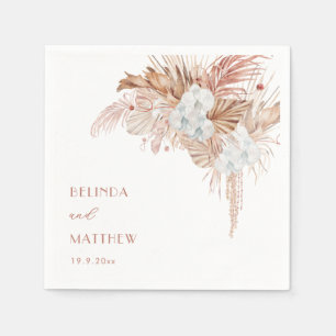 Boho Chic Botanical Wedding Napkins