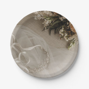Boho Chic Bridal Hair Accessory Wedding Paper Plat Plates