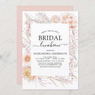 Boho Chic Bridal Luncheon Dusty Pink Desert Invitation
