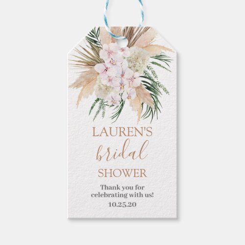 Boho chic bridal shower gift tags