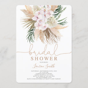 Blush Bridal Shower Invitations Zazzle