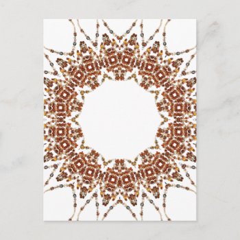 Boho Chic Brown Bead Love Postcard by theunusual at Zazzle