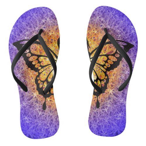 Boho Chic Burtterfly Wings Flip Flops