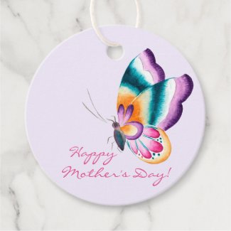 Boho chic butterfly | Happy Mother's Day Favor Tags