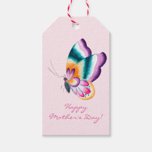 Boho Chic Butterfly Happy Mother's Day Gift Tags