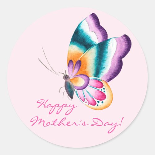 Boho chic butterfly  Happy Mothers Day Stickers