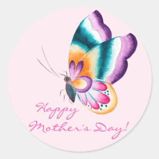 Boho chic butterfly | Happy Mother's Day Stickers