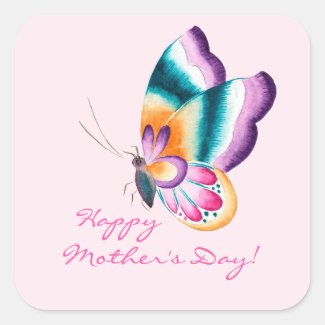 Boho chic butterfly | Happy Mother's Day Stickers