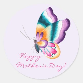Boho chic butterfly | Happy Mother's Day Stickers