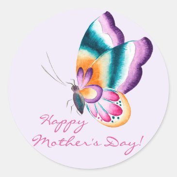 Boho Chic Butterfly | Happy Mother's Day Stickers