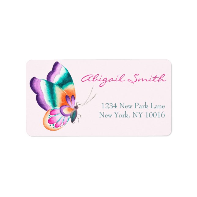 Boho Chic Butterfly Labels (Front)