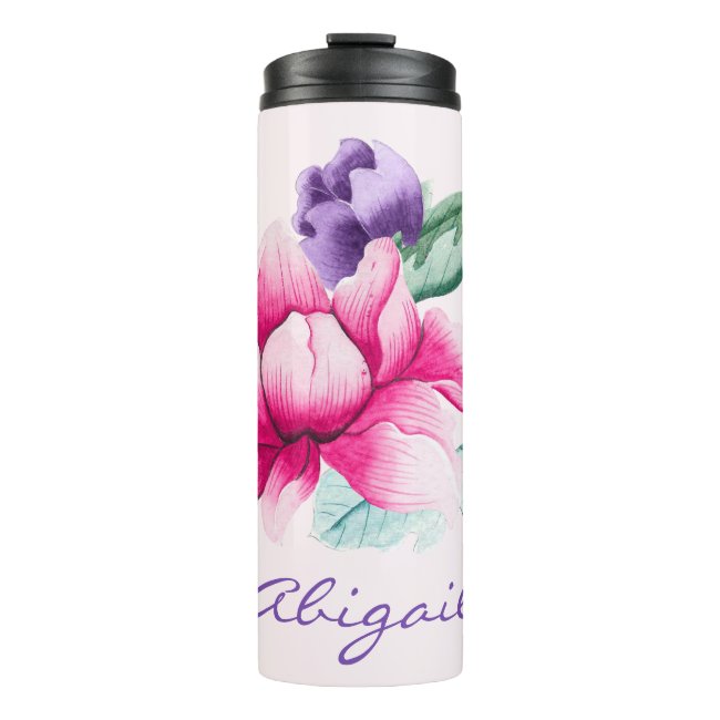 Boho Chic Chinoiserie Floral Thermal Tumbler